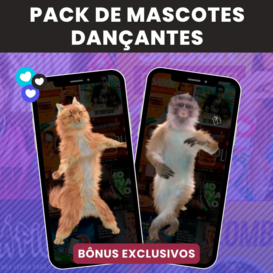 Pack de Mascotes Dançantes - A sensação do momento!