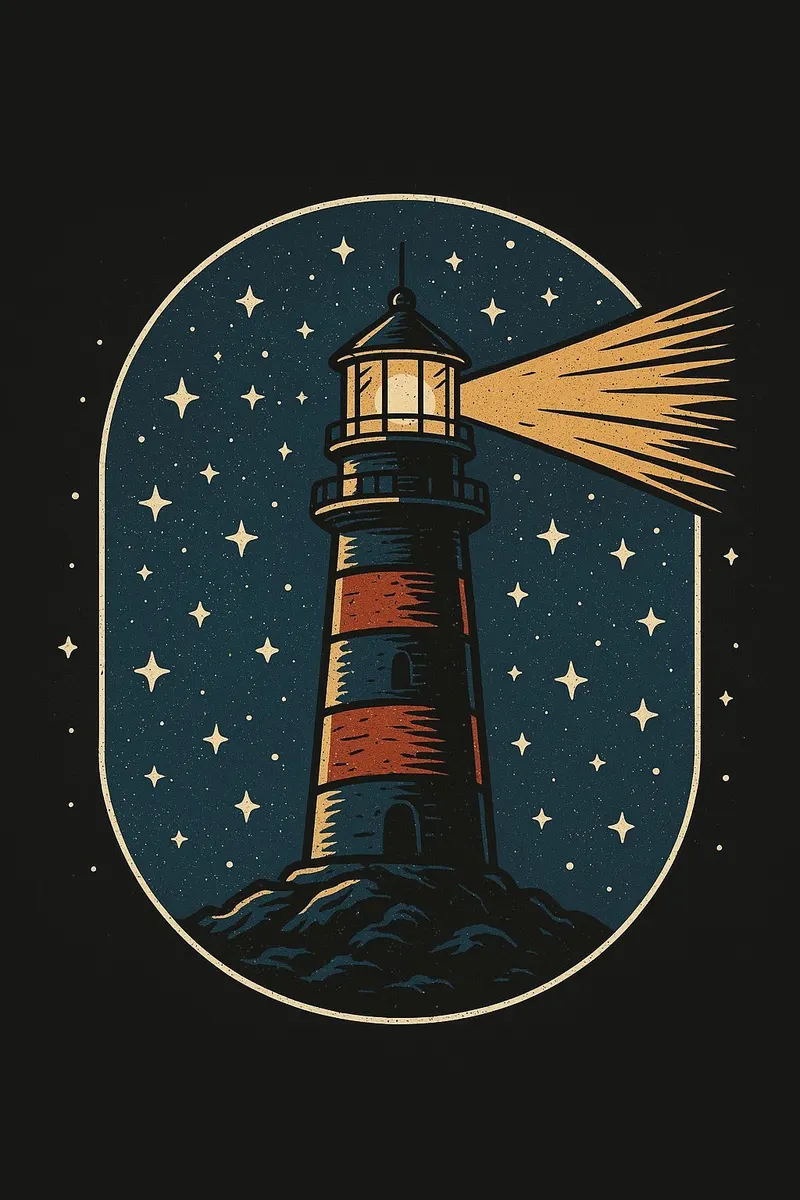 A Luz Guia na Imensidão da Noite