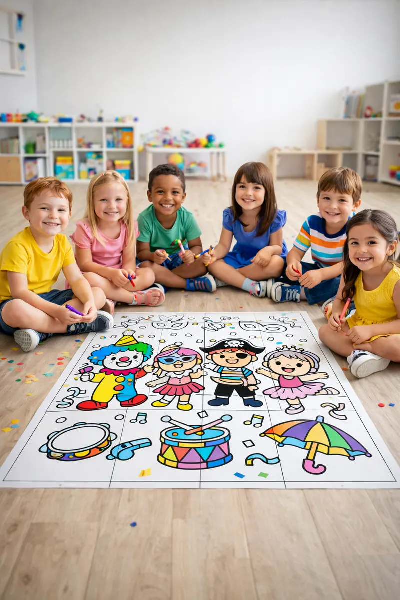PAINEL CARNAVAL PARA COLORIR