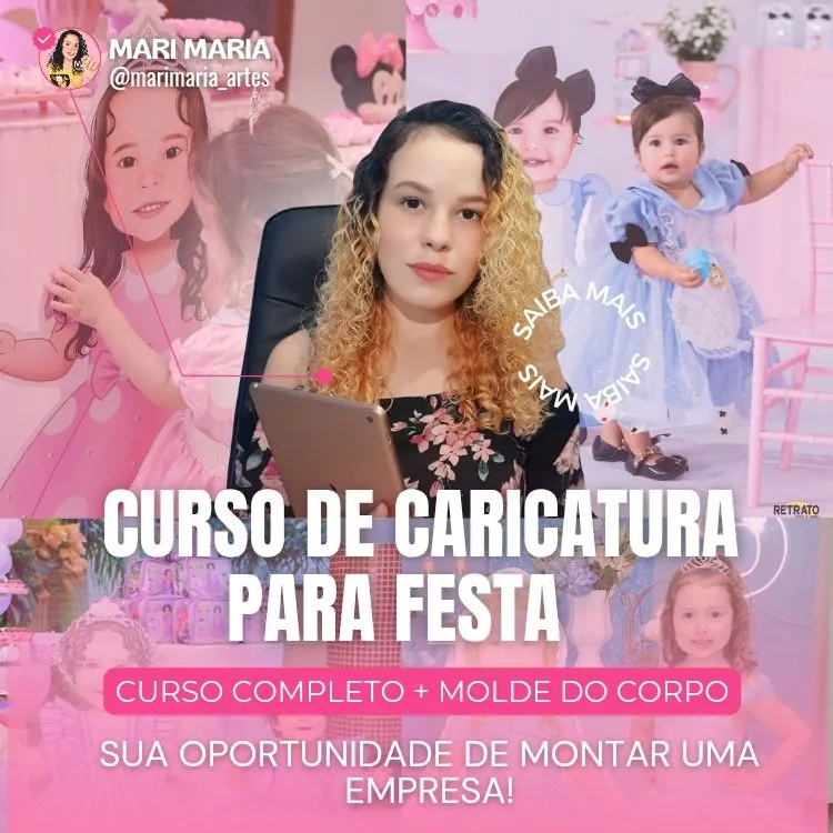 Curso Caricatura para Festa Infantil