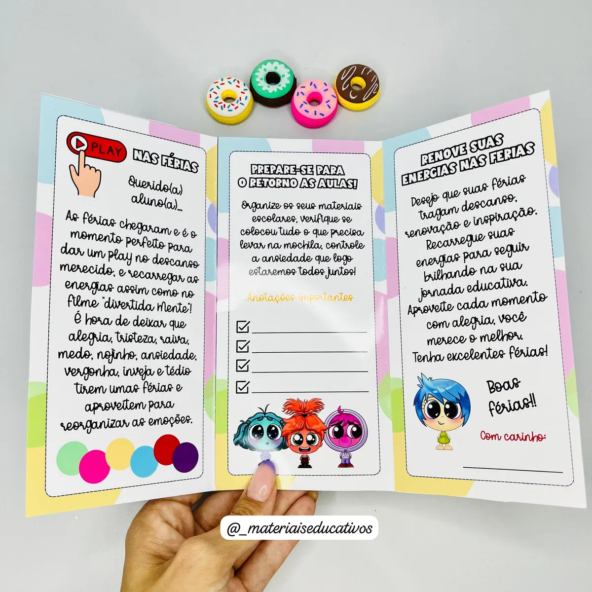 Folder férias crianças "Divertida Mente"