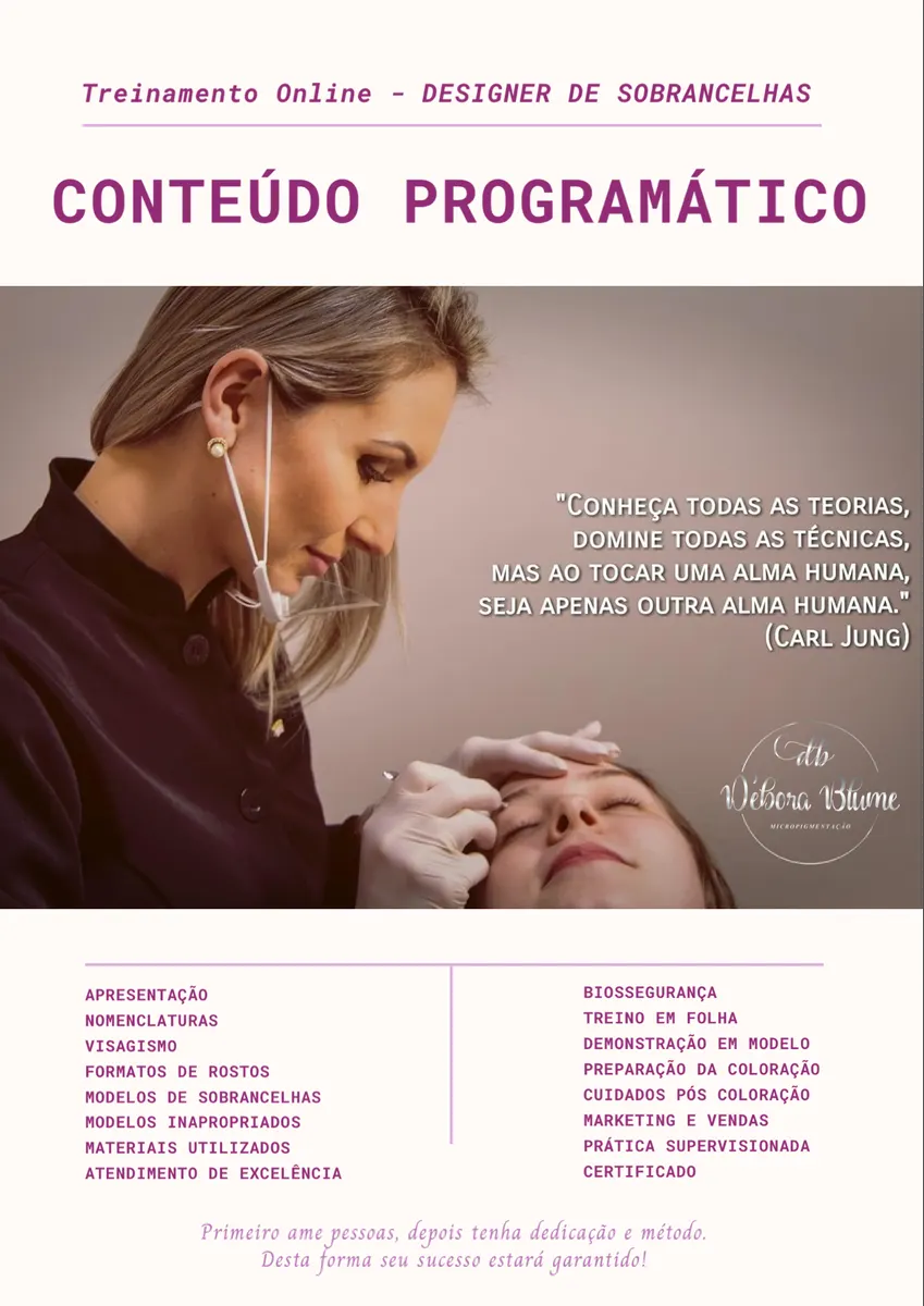 Treinamento Online de Designer de Sobrancelhas