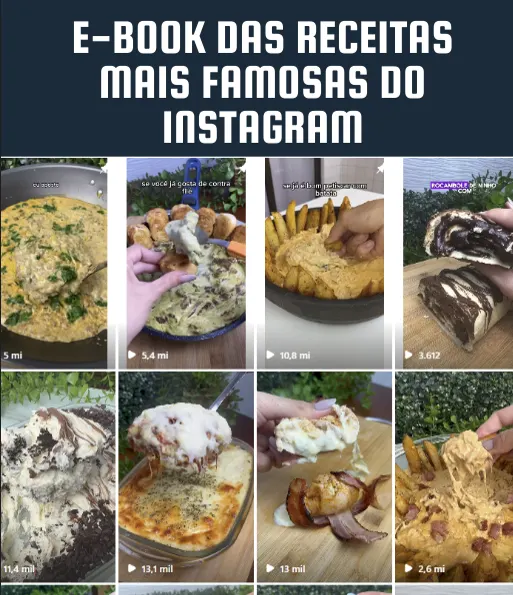 E-book das Receitas Mais Famosas do Instagram