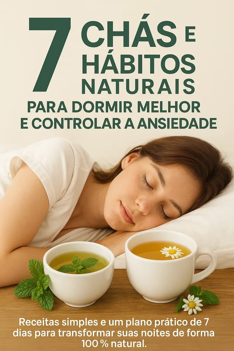 7 Chás e Habitos Naturais Para Controlar a Ansiedade e Dormir Melhor - Você sofre com ansiedade, insônia ou noites mal dormidas? Tem dificuldade para relaxar, desligar a mente e descansar de verdade? 