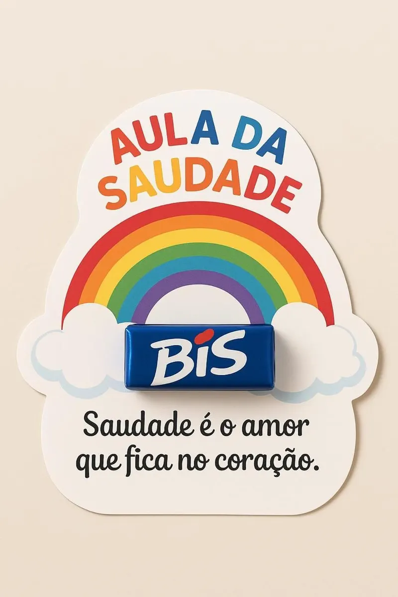 PAINEL E LEMBRANCINHAS “AULA DA SAUDADE”
