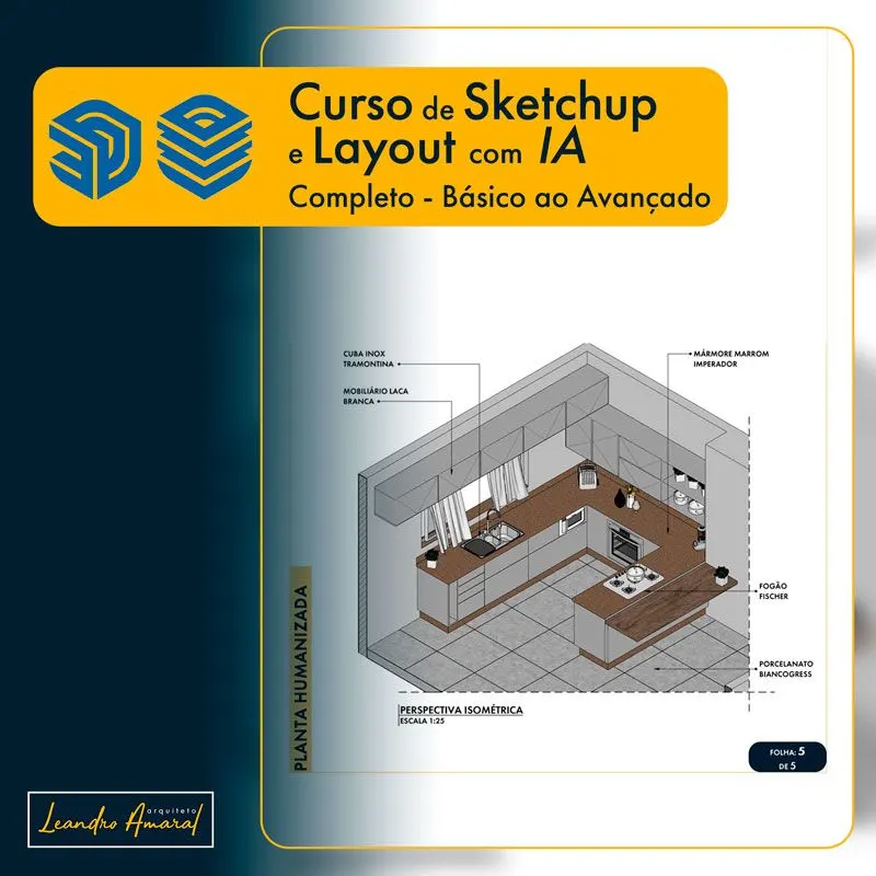 Curso de Sketchup e Layout com IA + Presentes