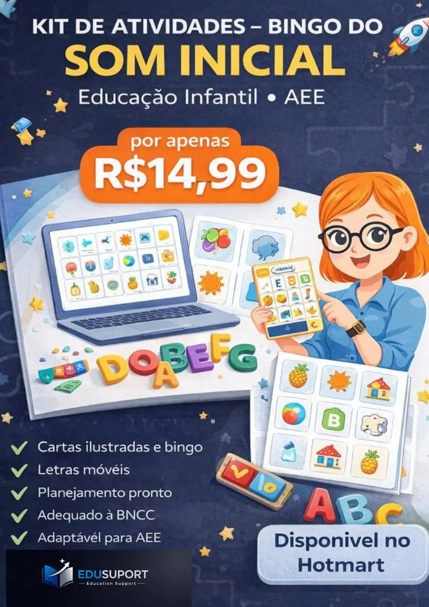 Bingo do Som Inicial – Alfabetização Lúdica para Educação Infantil e AEE