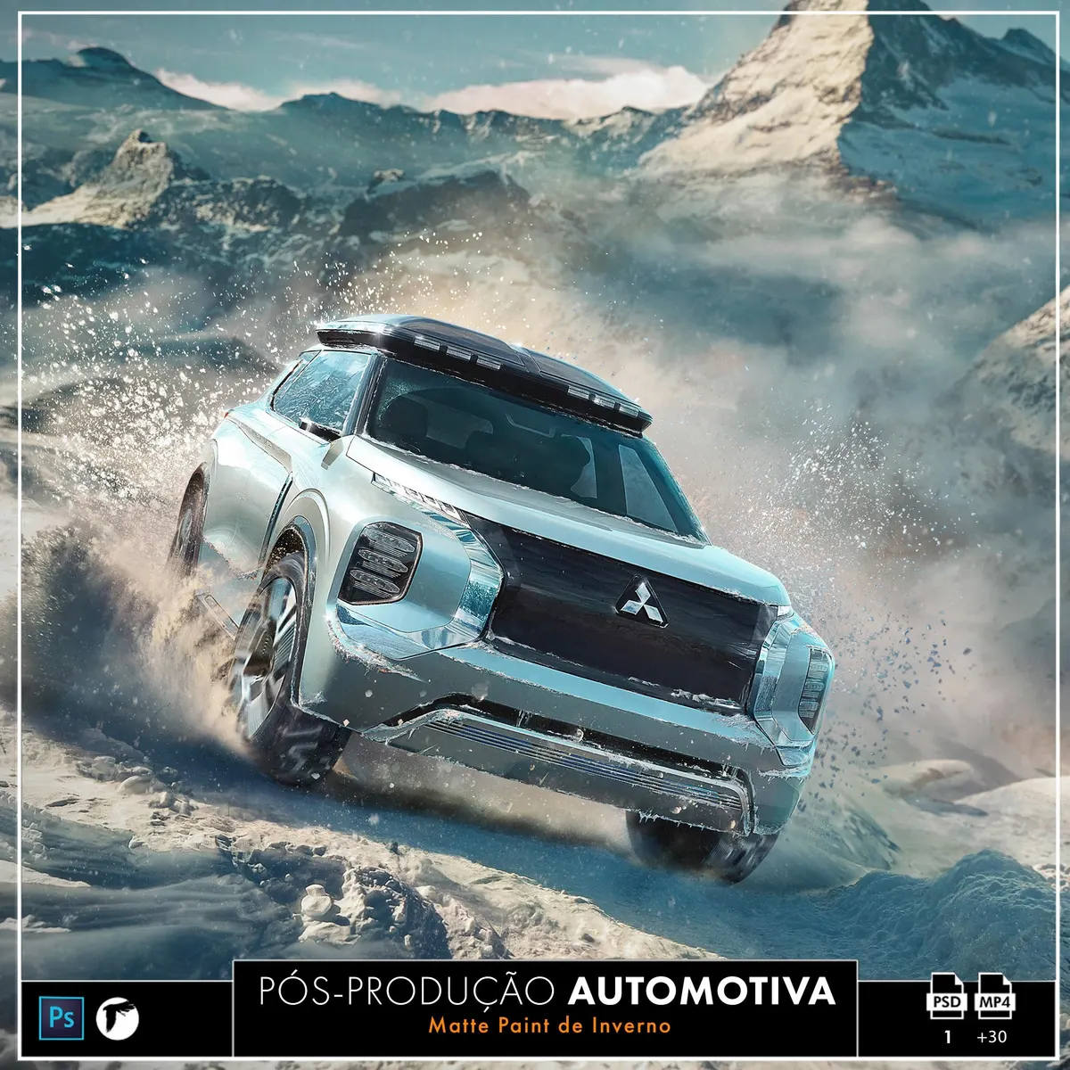 Pós-produção Automotiva - Matte Paint de inverno