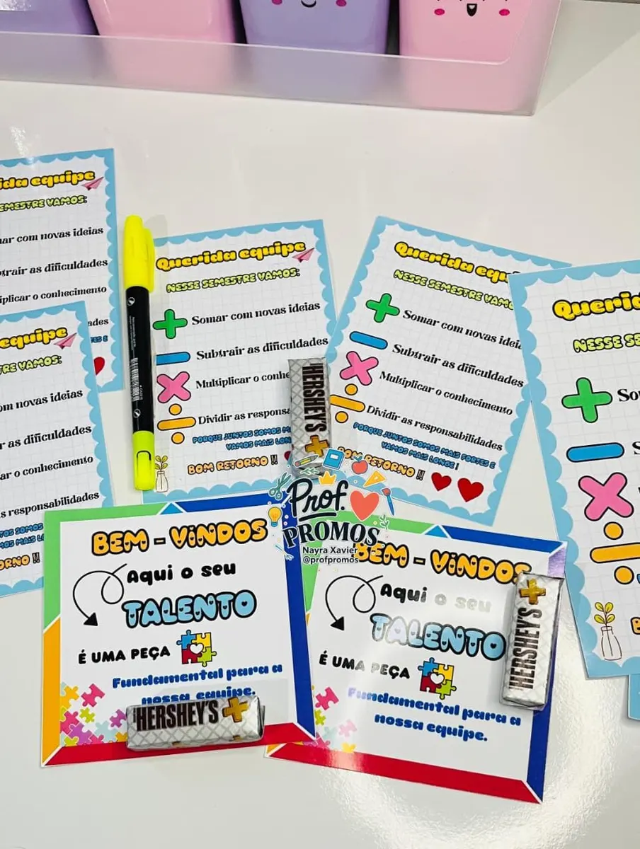 Lembrancinha Volta as Aulas - Equipe Escolar