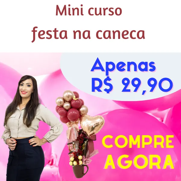 Mini curso de festas na caneca