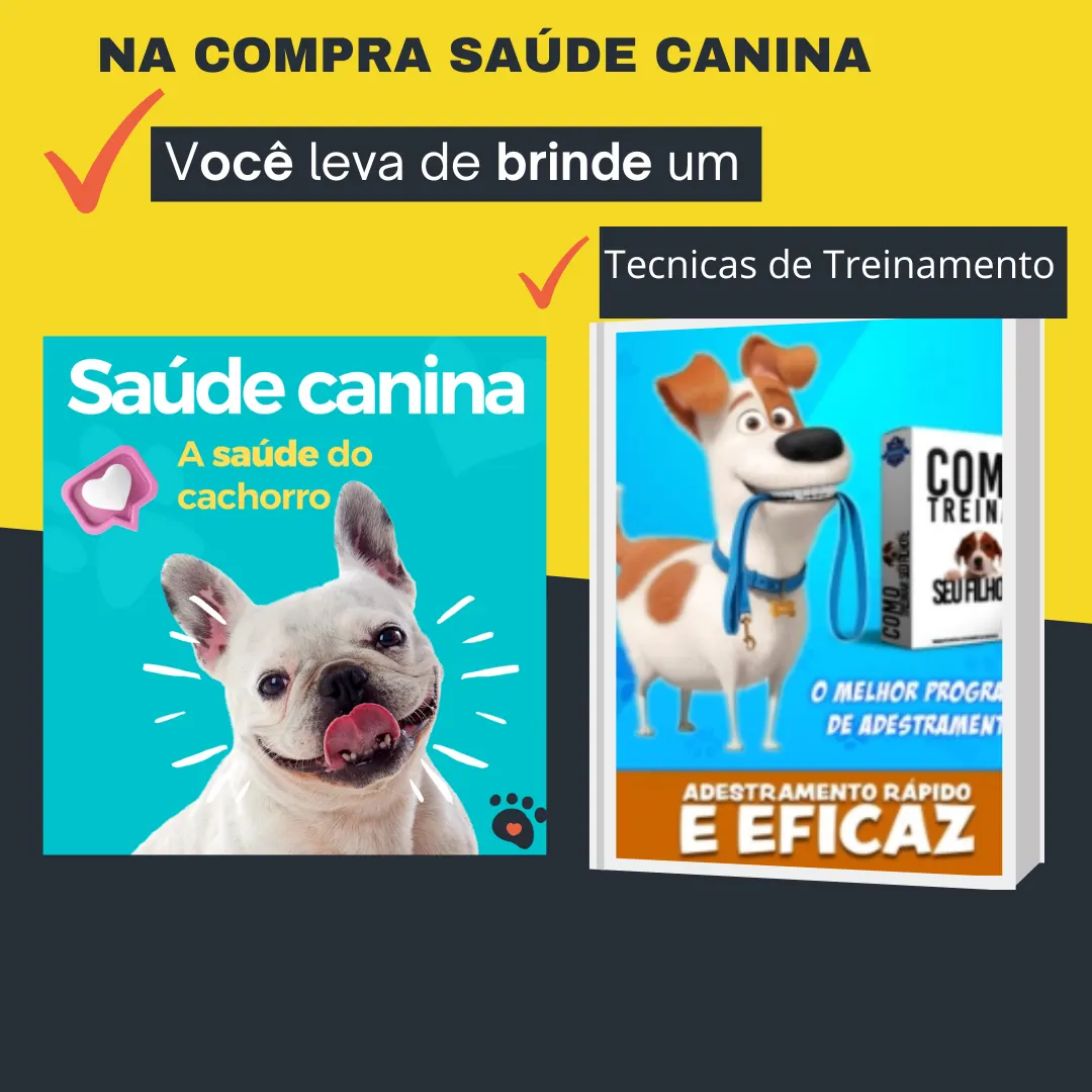Saúde canina e leve de Brinde Tecnicas de Treinamento