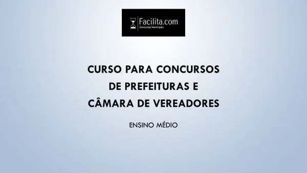 Curso Preparatório para Concursos Municipais