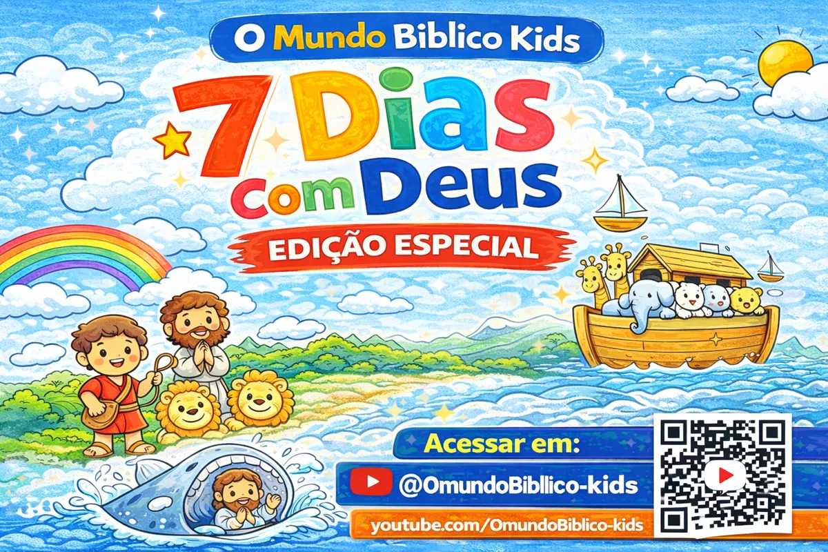 7 Dias com Deus – Aventuras Bíblicas para Colorir | O Mundo Bíblico Kids
