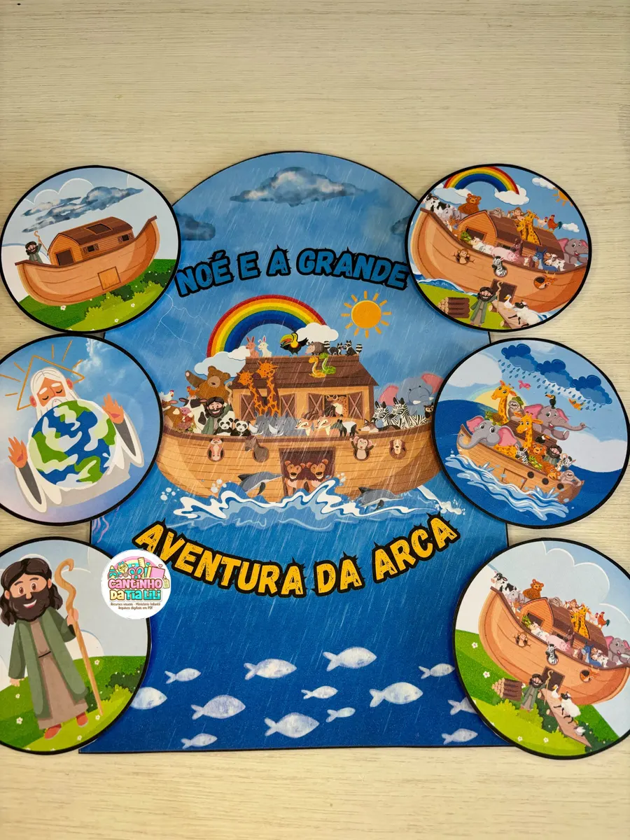 🌈 Luva de História: A Arca de Noé 🦁🐘🕊