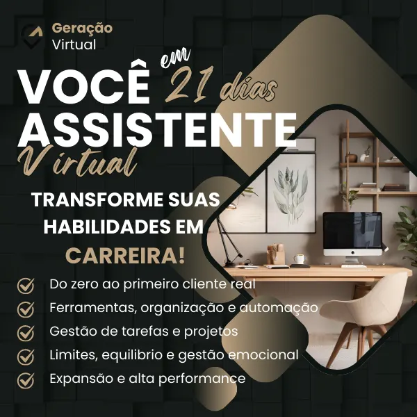 Você Assistente Virtual em 21 Dias – Sua Liberdade Começa Aqui!