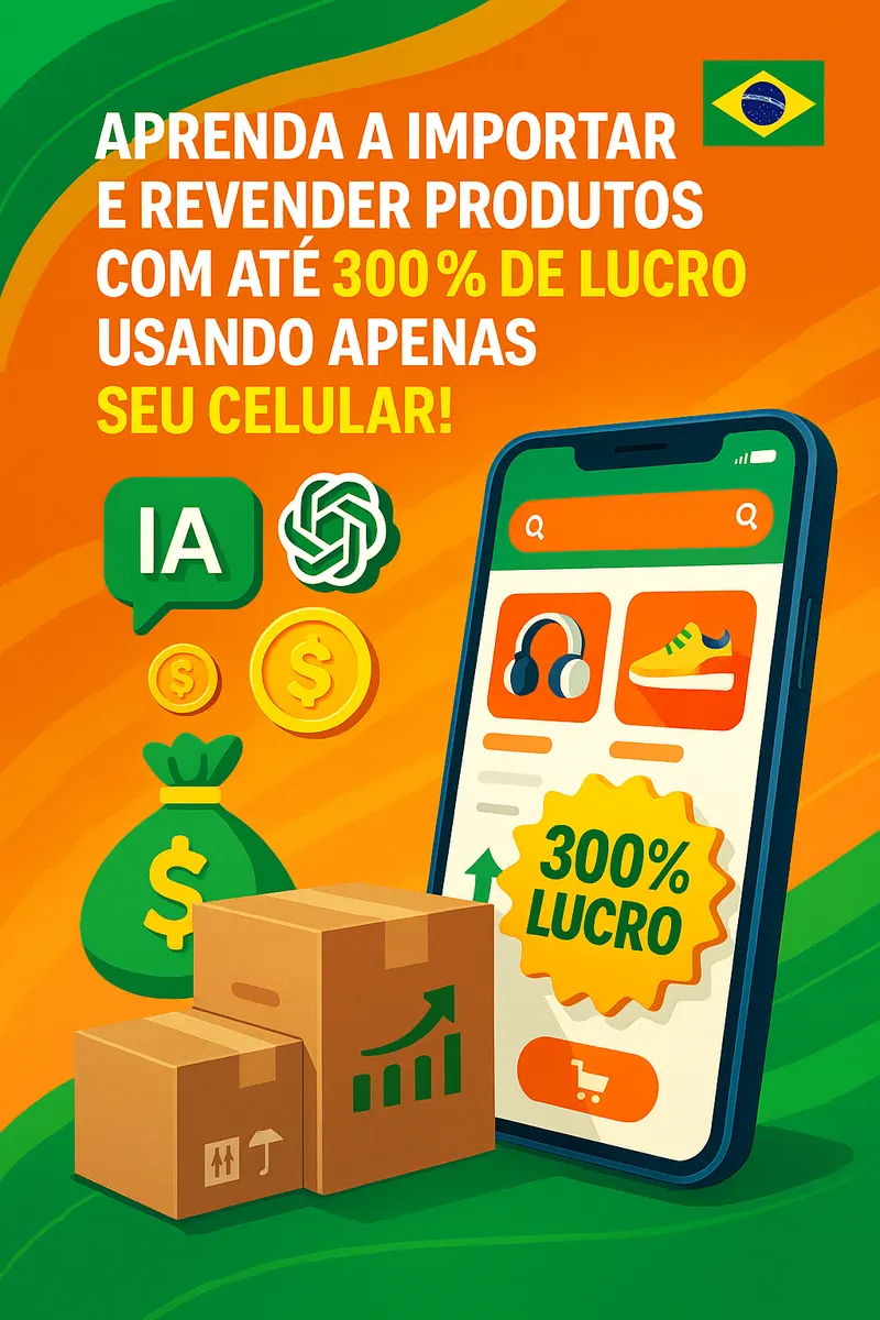 🚀 Aprenda a Importar e Revender Produtos com Até 300% de Lucro Usando Apenas Seu Celular!