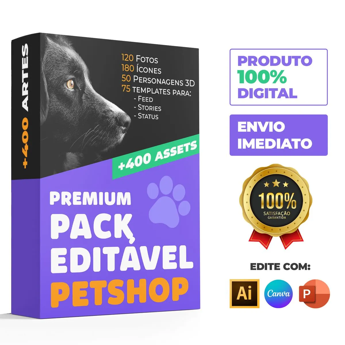 Premium Pack Editável Petshop: Templates Para Instagram