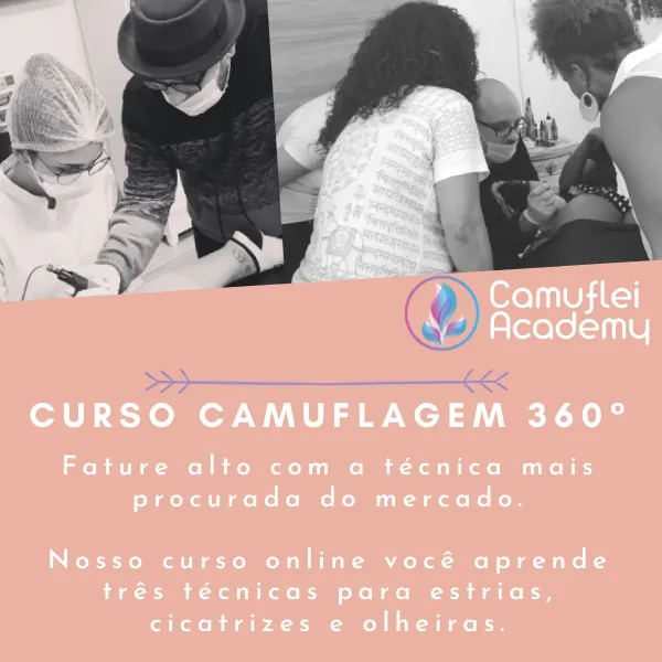 Curso de Camuflagem 360° (Aprenda três técnicas para estrias, cicatrizes e olheiras).