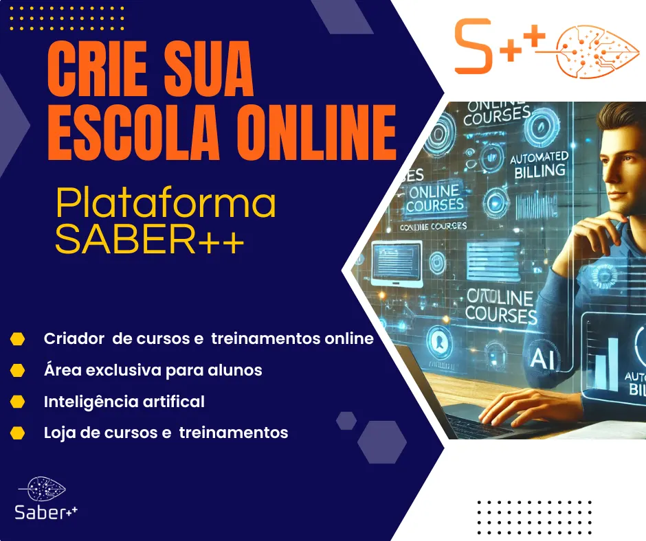 Crie sua escola cursos e treinamentos online - Plataforma Saber++