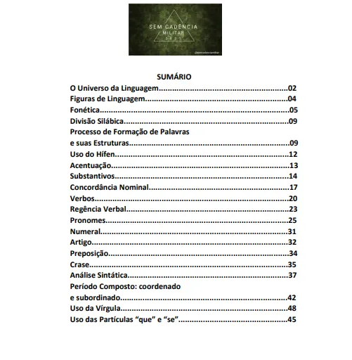 Manual Completo de Gramática para Concursos Militares