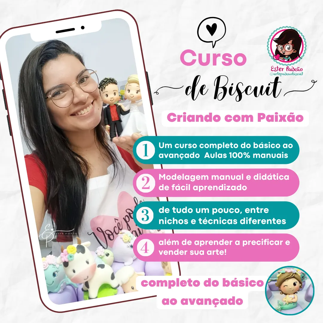Curso de Biscuit do Básico ao Avançado - Criando com Paixão
