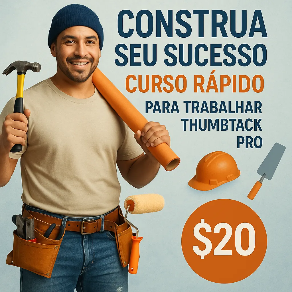 Trabalhe por Conta nos EUA: Curso Completo de Thumbtack Pro na Construção