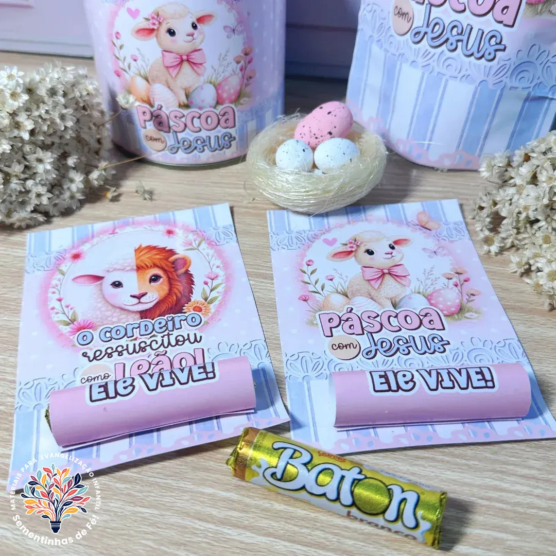 Card | Páscoa Cristã + Batom “Ele Vive!” ✝️💛