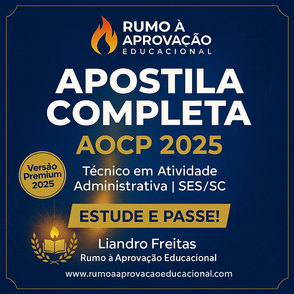 Apostila AOCP 2025 – Técnico em Atividade Administrativa | Rumo à Aprovação Educacional