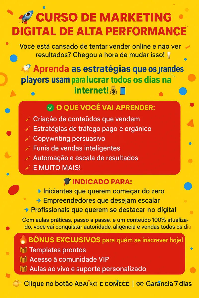 🚀 Curso de Marketing Digital de Alta Performance 🎯