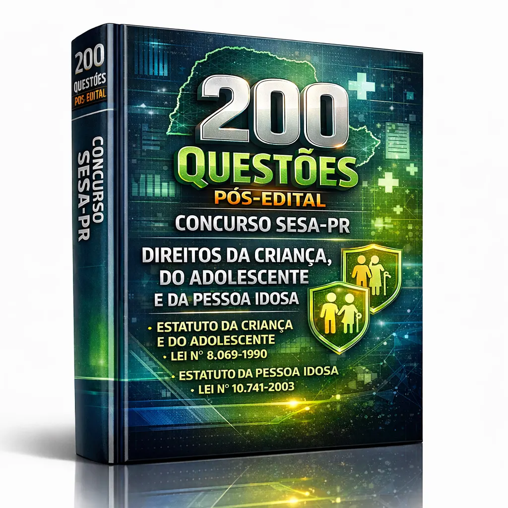 200 Questões Pós-Edital – Concurso SESA-PR 2026 – Banca FAFIPA – (Direitos da Criança, do Adolescente e da Pessoa Idosa – Leis nº 8.069/90 e 10.741/03)
