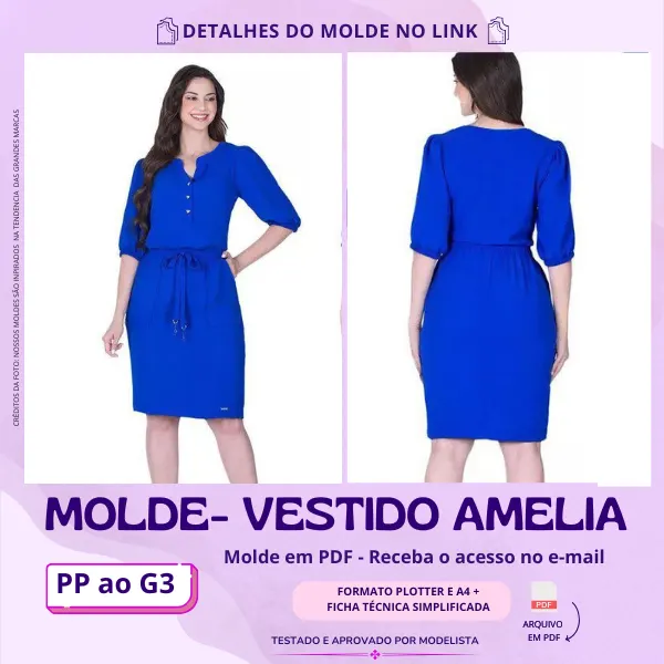 Molde Vestido Amelia