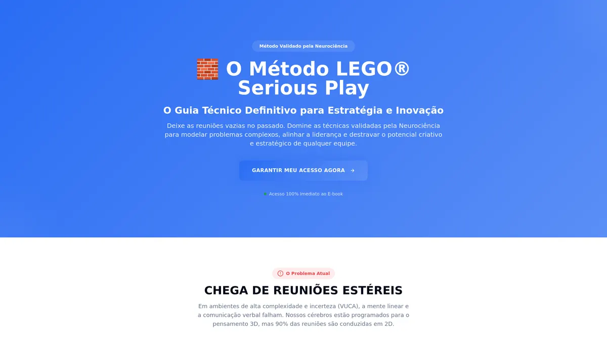 O Método LEGO® Serious Play: Usando Blocos para Estratégia e Liderança