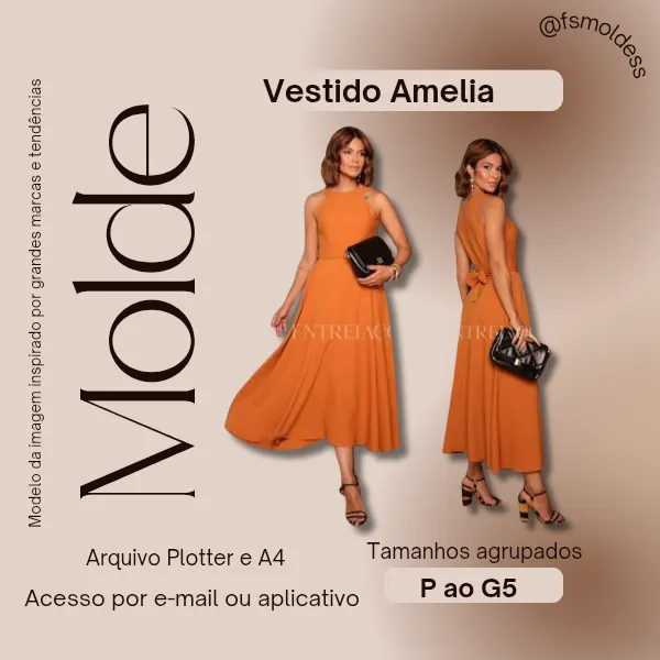 Molde vestido Amelia