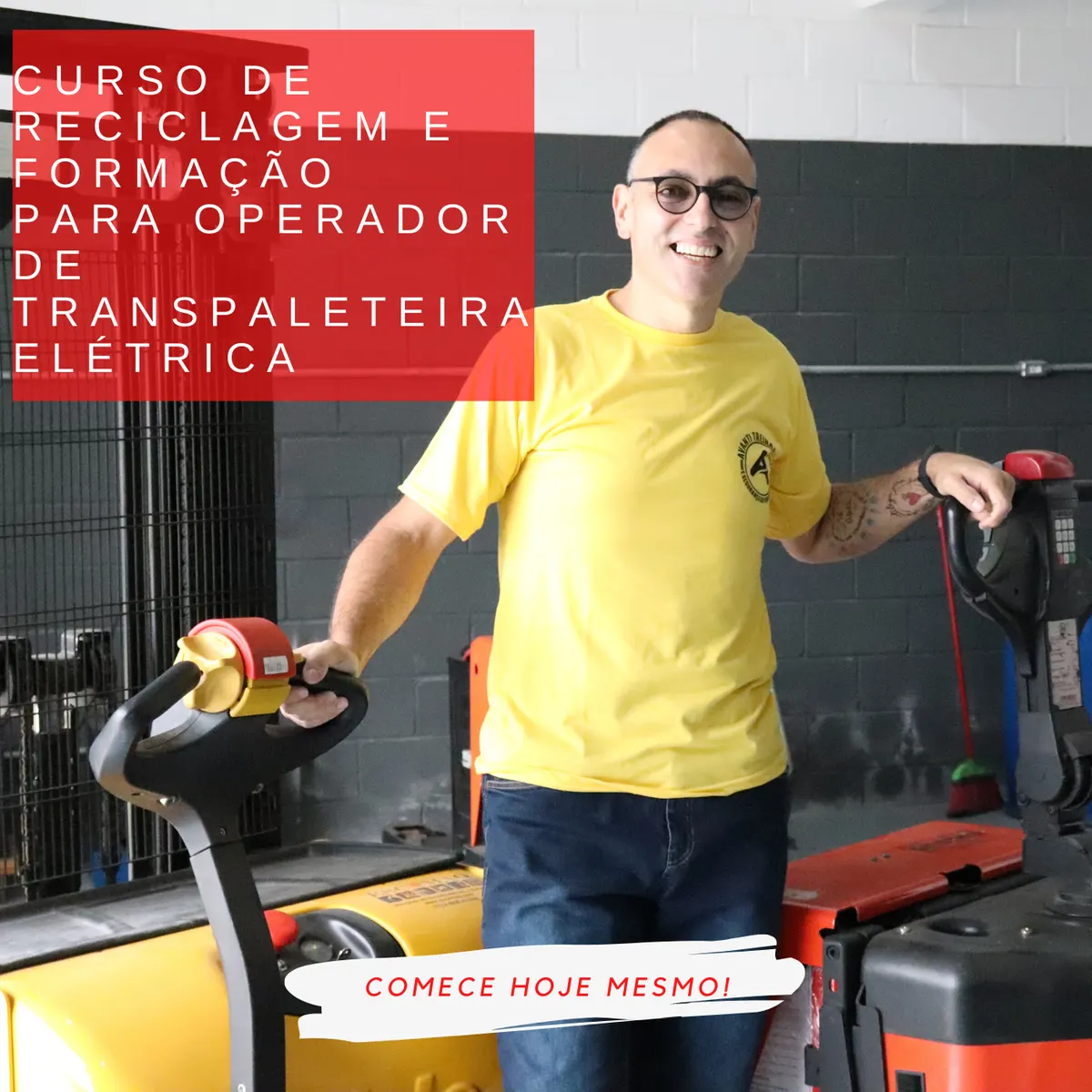 Curso de Reciclagem e Formação para Operador de Transpaleteira Elétrica