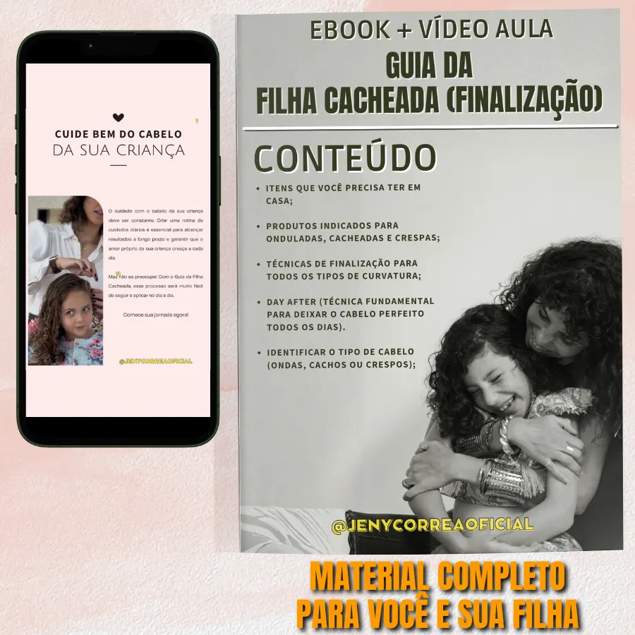 Ebook + Vídeo Aulas - Guia da Filha Cacheada