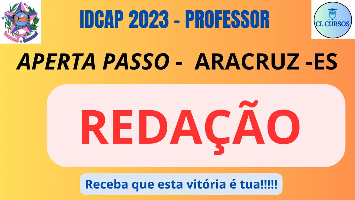 APERTA PASSO - SEE ARACRUZ -ES - REDAÇÃO