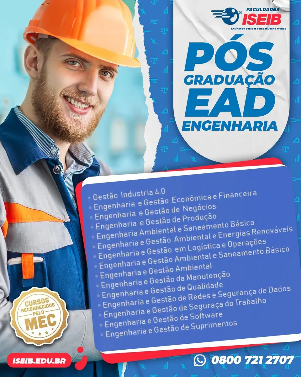 Pós-Graduação Engenharia e Gestão Ambiental