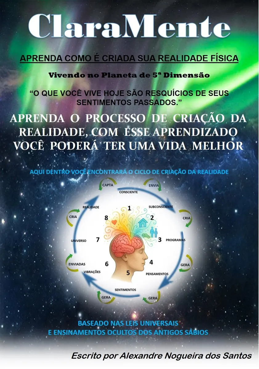 ClaraMente - APRENDA COMO É CRIADA SUA REALIDADE FÍSICA - Vivendo no Planeta de 5ª Dimensão