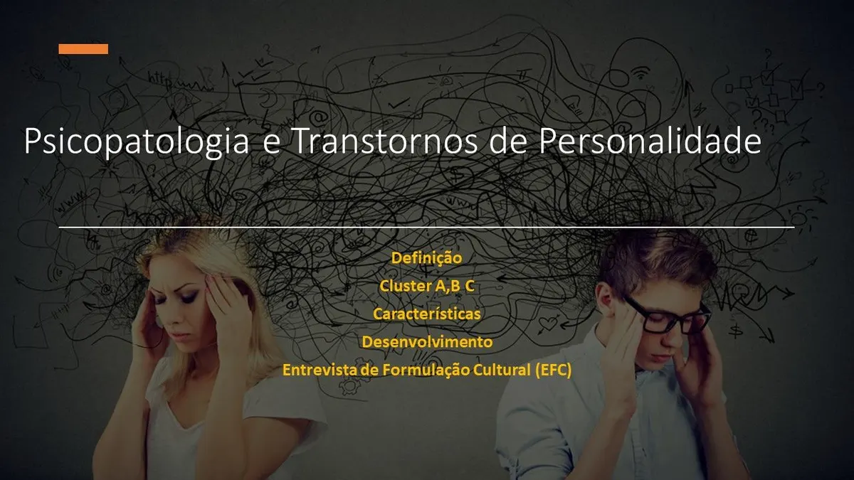 Psicopatologia e Transtornos de Personalidade: Atualização DSM -V TR e CID 11
