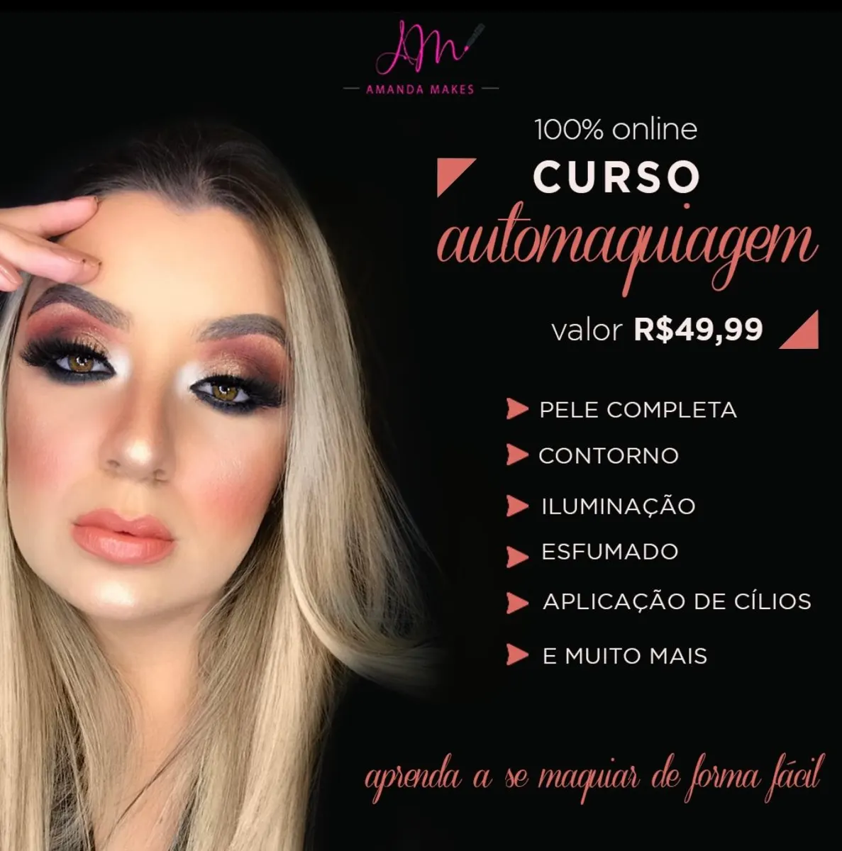 Curso Automaquiagem On-Line com Amanda Makes