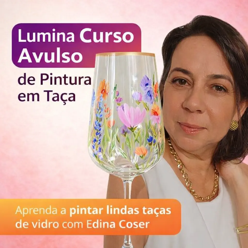 Lumina Curso Avulso de Pintura em Taça: Aprenda a Criar Taças Lindas Mesmo Sem Experiência