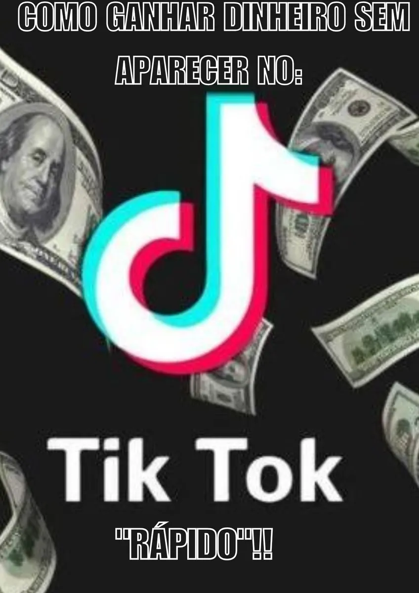 Como ganhar dinheiro sem aparecer no Tiktok, Rápido!!