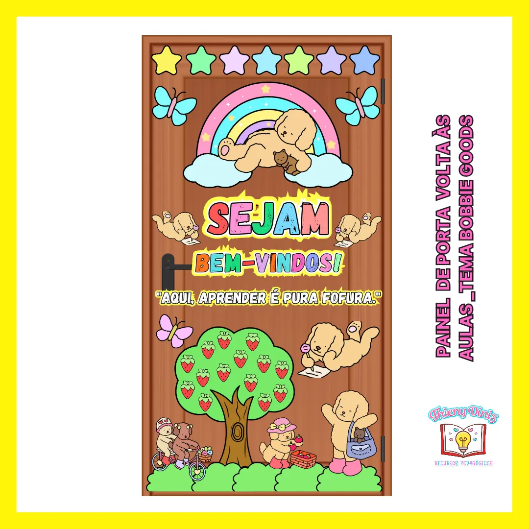 1⁰_Painel de porta volta às aulas _tema bobbie goods