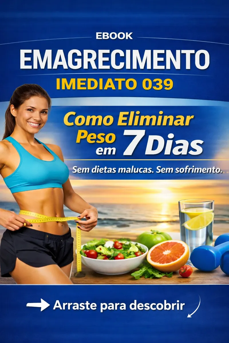 EBOOK – EMAGRECIMENTO IMEDIATO 039  Como Eliminar Peso em 7 Dias com Estratégias Simples e Poderosas
