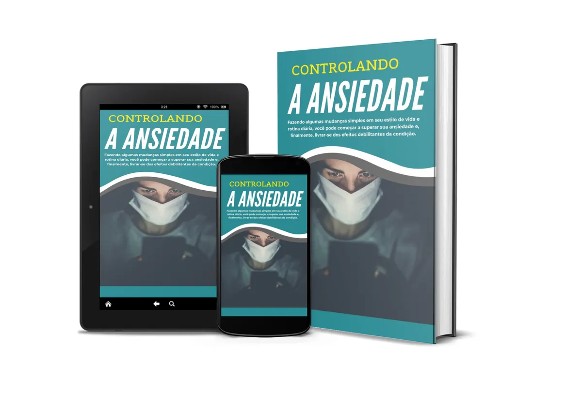E-BOOK PLR - CONTROLANDO A ANSIEDADE Fazendo algumas mudanças simples em seu estilo de vida e rotina diária, você pode começar a superar sua ansiedade e, finalmente, livrar-se dos efeitos debilitantes
