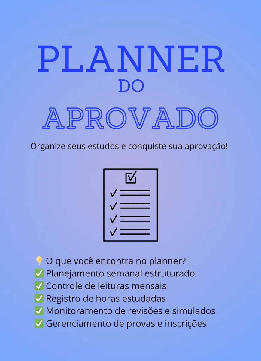 Planner do aprovado