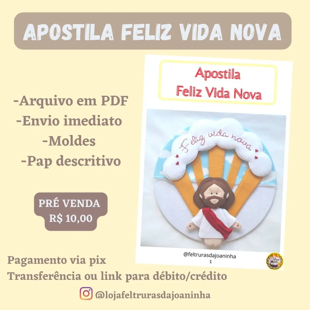 Apostila para Artesanato em Feltro: Vida Nova (Páscoa)