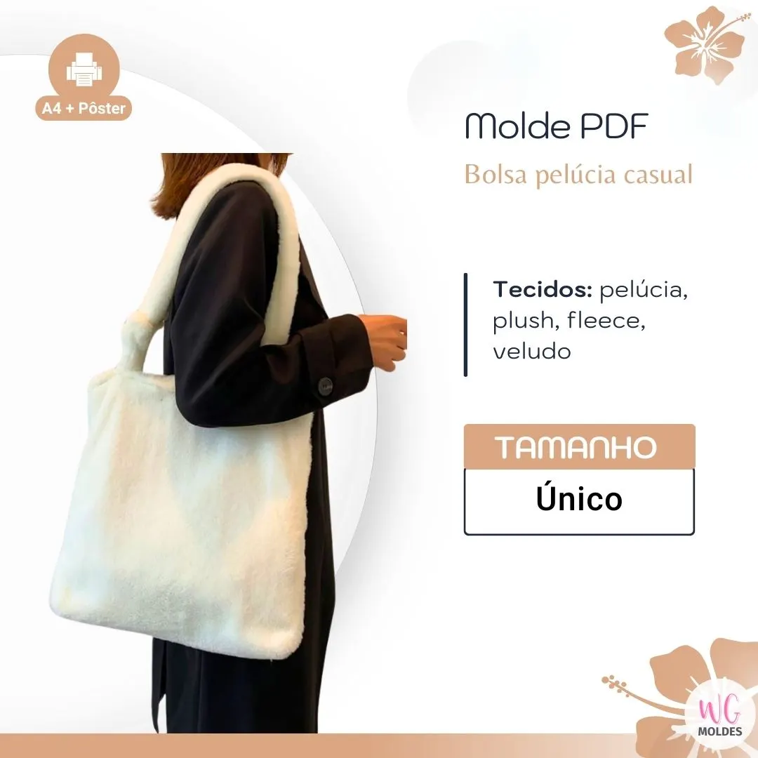 MOLDE BOLSA PELÚCIA CASUAL