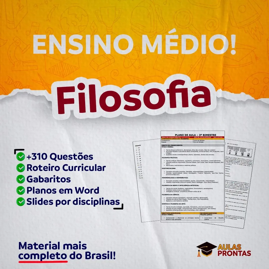 FILOSOFIA - PLANEJAMENTOS E ATIVIDADES - BNCC