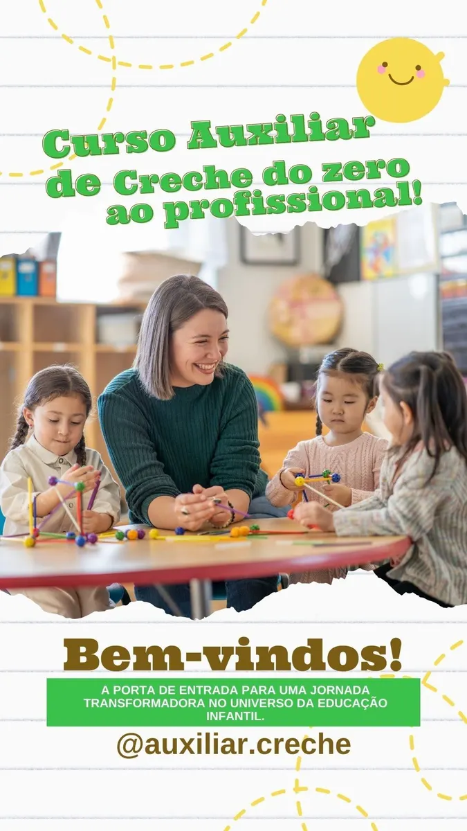 Curso auxiliar e cuidador de creche do Zero ao profissional